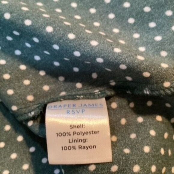 NEW Draper James RSVP Green Polka Dot Dress Sz 1X Cinched Waist - Picture 9 of 9
